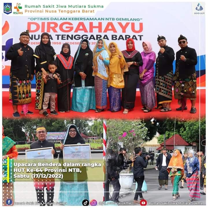 RSJMS TERIMA PENGHARGAAN GOLD ECO OFFICE DAN PENOBATAN SEBAGAI RUMAH SAKIT TANGGUH BENCANA PADA UPACARA PERINGATAN HUT KE-64 PROVINSI NTB